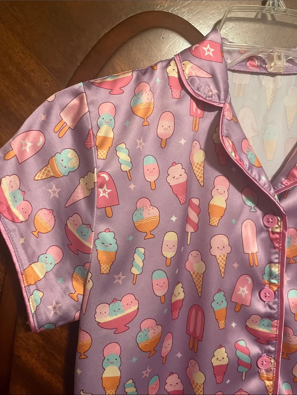 American Girl Purple Ice Cream & Popsicle Pajama Set-Sweet Dream PJs for Girls